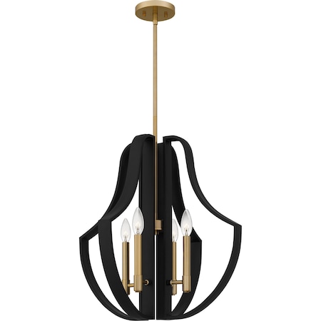 Quoizel Pendant Pendant 4 Lights Matte Black QP6188MBK